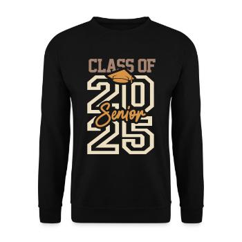 Abschlussfeier der Abschlussklasse 2025 der Abschlussklasse 2025 - Unisex Pullover - Schwarz - Vorne - Alina (178cm) & Michal (187cm)