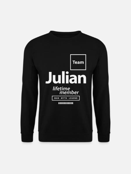 Team Julian Lifetime Member Funny Name Julian - Unisex Sweatshirt - black