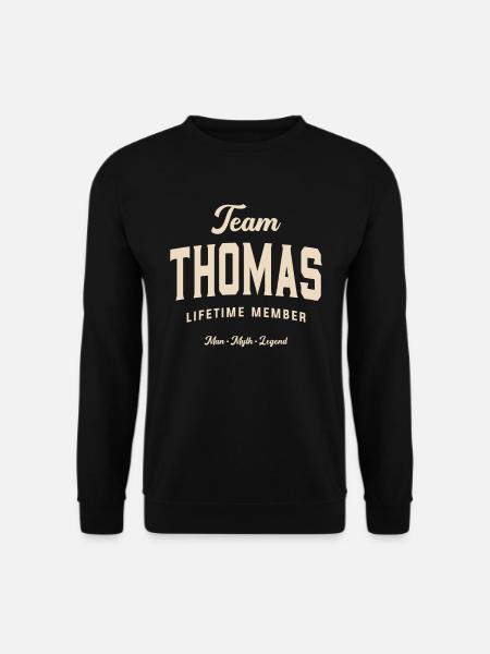 Team Thomas Lifetime Member Name Thomas - Unisex Sweatshirt - black
