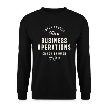 Funny Job Occupation Business Operations - Unisex Sweatshirt - black - Front - Alina (178cm) & Michal (187cm)