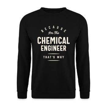 Funny Job Occupation Chemical Engineer - Unisex Sweatshirt - black - Front - Alina (178cm) & Michal (187cm)