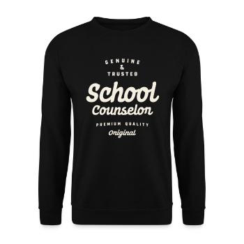 Funny Job Occupation School Counselor - Unisex Sweatshirt - black - Front - Alina (178cm) & Michal (187cm)