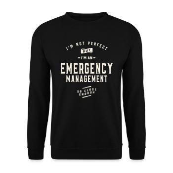 Funny Job Occupation Emergency Management - Unisex Sweatshirt - black - Front - Alina (178cm) & Michal (187cm)