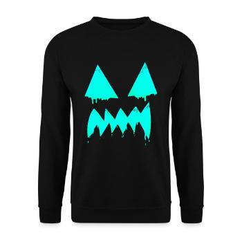 Halloween Mask - Unisex Sweatshirt - black - Front - Alina (178cm) & Michal (187cm)