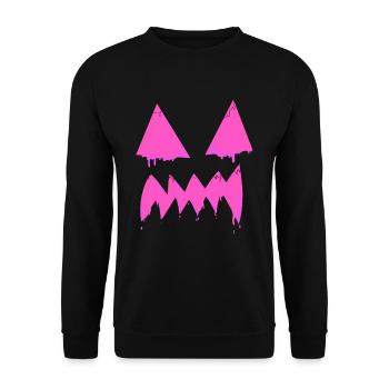 Halloween Maske - Unisex Pullover - Schwarz - Vorne - Alina (178cm) & Michal (187cm)