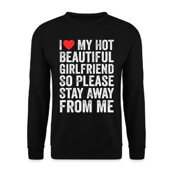 I Love My Hot Beautiful Girlfriend - Sweat-shirt Unisexe - noir - Devant - Alina (178cm) & Michal (187cm)
