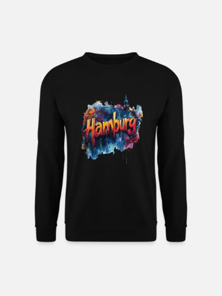 Hamburg - Unisex Pullover - Schwarz