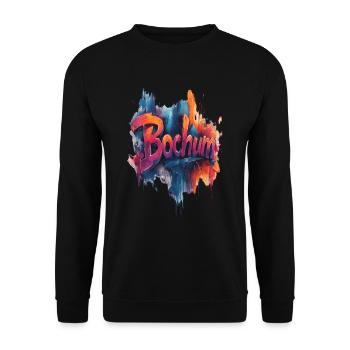 Bochum - Unisex Pullover - Schwarz - Vorne - Alina (178cm) & Michal (187cm)
