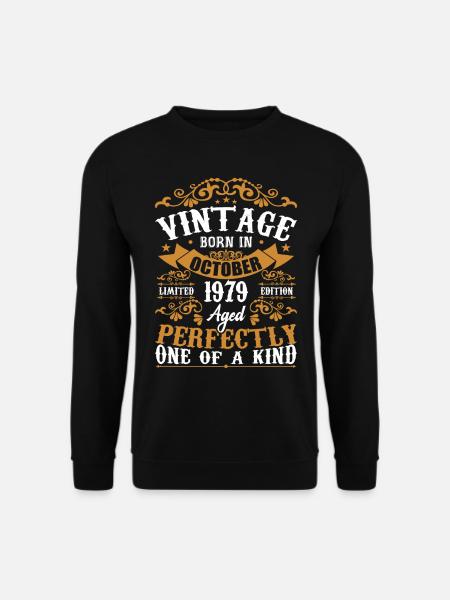 1979 Retro 1979 Octobre Anniversaire Octobre 1979 - Sweat-shirt Unisexe - noir