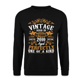 2010 Retro 2010 October Anniversary October 2010 - Unisex Sweatshirt - black - Front - Alina (178cm) & Michal (187cm)