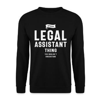 Funny Job Occupation Legal Assistant - Unisex Sweatshirt - black - Front - Alina (178cm) & Michal (187cm)