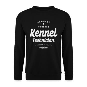 Funny Job Occupation Kennel Technician - Unisex Sweatshirt - black - Front - Alina (178cm) & Michal (187cm)