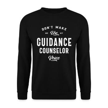 Funny Job Occupation Guidance Counselor - Unisex Sweatshirt - black - Front - Alina (178cm) & Michal (187cm)