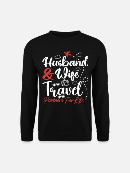 Couple Matching Husband And Wife Travel Partners - Unisex Sweatshirt - black