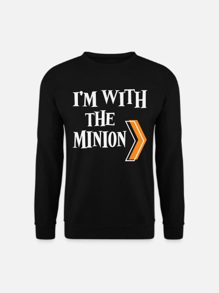 I'm With the Minion - Funny Couples Halloween - Unisex Sweatshirt - black