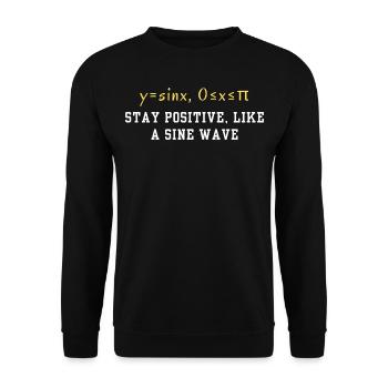 Funny Trigonometry Quote | Math Lovers Gifts - Unisex Sweatshirt - black - Front - Alina (178cm) & Michal (187cm)