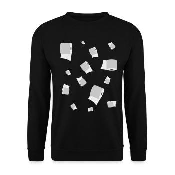 Klopapier - Unisex Pullover - Schwarz - Vorne - Alina (178cm) & Michal (187cm)