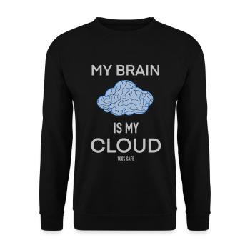 Netzwerk - Cloud - Unisex Pullover - Schwarz - Vorne - Alina (178cm) & Michal (187cm)