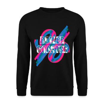 Achterbahn - Roller Coaster - Unisex Pullover - Schwarz - Vorne - Alina (178cm) & Michal (187cm)