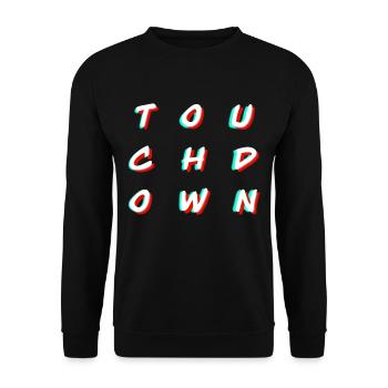 Touchdown - American Football - Unisex Pullover - Schwarz - Vorne - Alina (178cm) & Michal (187cm)