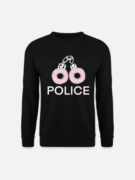 Polizei - Donut Handschellen - Unisex Pullover - Schwarz