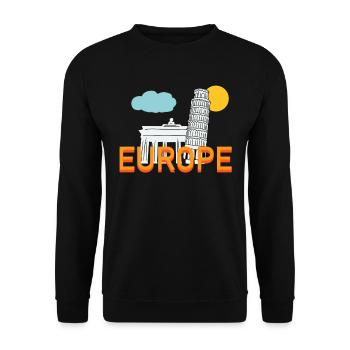 Europa - Unisex Pullover - Schwarz - Vorne - Alina (178cm) & Michal (187cm)