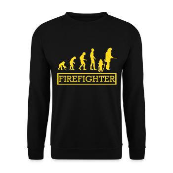 Feuerwehr - Unisex Pullover - Schwarz - Vorne - Alina (178cm) & Michal (187cm)