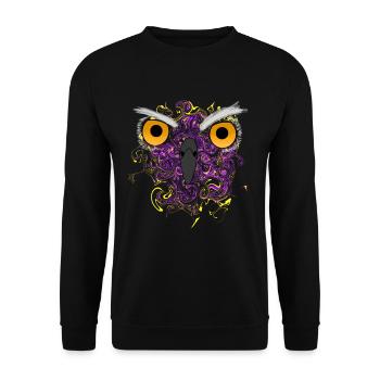 Nachteule - Unisex Pullover - Schwarz - Vorne - Alina (178cm) & Michal (187cm)