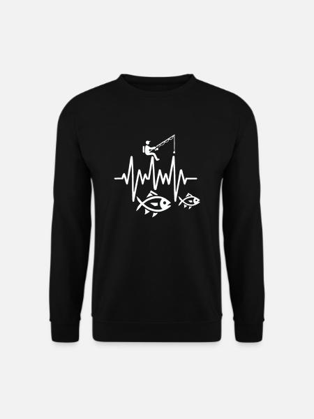 Angler Herzschlag - Unisex Pullover - Schwarz