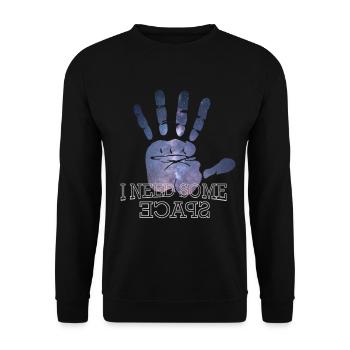 I Need Some Space - Unisex Pullover - Schwarz - Vorne - Alina (178cm) & Michal (187cm)