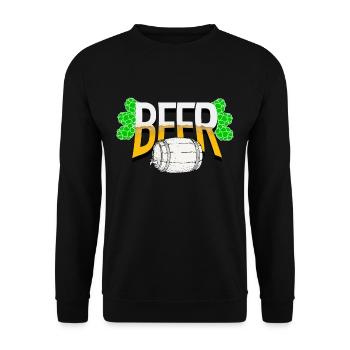 Bier - Unisex Pullover - Schwarz - Vorne - Alina (178cm) & Michal (187cm)