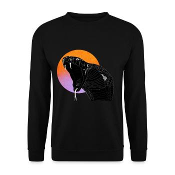 Schlange - Unisex Pullover - Schwarz - Vorne - Alina (178cm) & Michal (187cm)