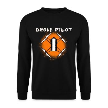 Drone - Drone Pilot - Unisex Sweatshirt - black - Front - Alina (178cm) & Michal (187cm)