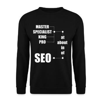 SEO - Marketing - Unisex Sweatshirt - black - Front - Alina (178cm) & Michal (187cm)