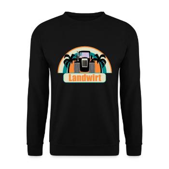 Landwirt - Bauer - Unisex Pullover - Schwarz - Vorne - Alina (178cm) & Michal (187cm)