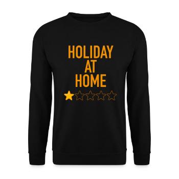 Urlaub zu Hause - Unisex Pullover - Schwarz - Vorne - Alina (178cm) & Michal (187cm)