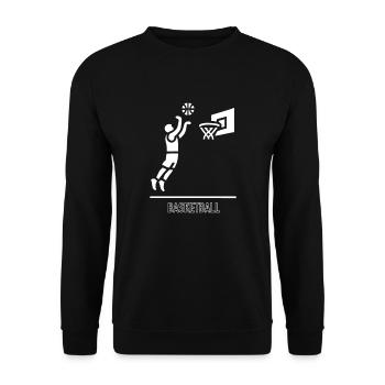 Basketball - Unisex Sweatshirt - black - Front - Alina (178cm) & Michal (187cm)
