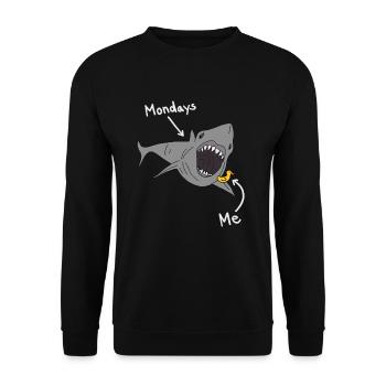 Monday - Fun for Work - Unisex Sweatshirt - black - Front - Alina (178cm) & Michal (187cm)