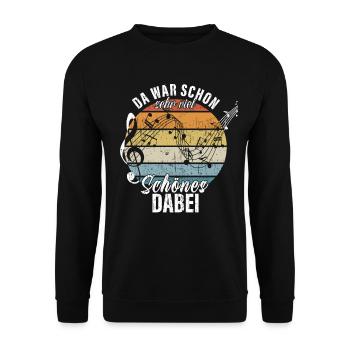 Sehr viel Schönes dabei Chorleiter Musiklehrer - Unisex Pullover - Schwarz - Vorne - Alina (178cm) & Michal (187cm)