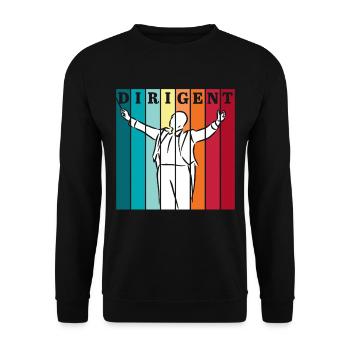 Conductor Characteristics Conductor Music Teacher - Unisex Sweatshirt - black - Front - Alina (178cm) & Michal (187cm)