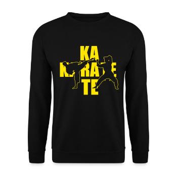 Karate - Unisex Pullover - Schwarz - Vorne - Alina (178cm) & Michal (187cm)
