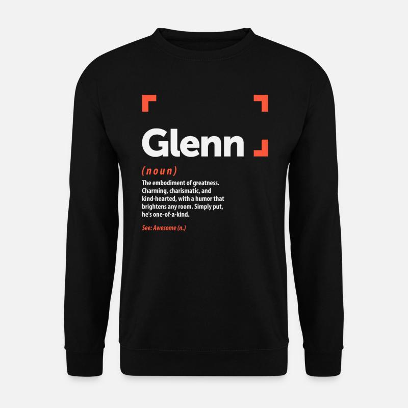 Glenn Definition Personalized Name Glenn - Unisex Sweatshirt - black