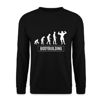 Bodybuilding - Unisex Sweatshirt - black - Front - Alina (178cm) & Michal (187cm)
