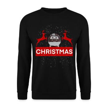 Noël avec des rennes - Sweat-shirt Unisexe - noir - Devant - Alina (178cm) & Michal (187cm)
