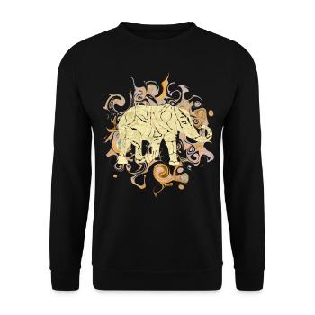 Elefant - Unisex Pullover - Schwarz - Vorne - Alina (178cm) & Michal (187cm)