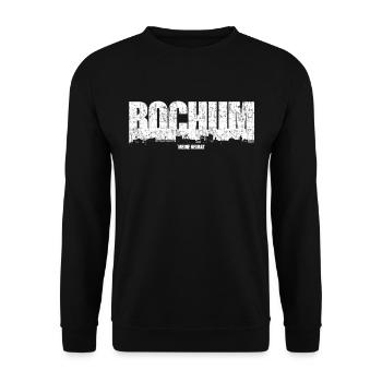 Bochum Skyline Ruhrpott sur la zone minière du charbon Home - Sweat-shirt Unisexe - noir - Devant - Alina (178cm) & Michal (187cm)