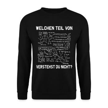 Qu’est-ce que vous ne comprenez pas de la part d’un biologiste chimiste - Sweat-shirt Unisexe - noir - Devant - Alina (178cm) & Michal (187cm)