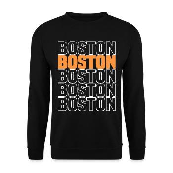Meilleur drôle de Boston Boston - Sweat-shirt Unisexe - noir - Devant - Alina (178cm) & Michal (187cm)