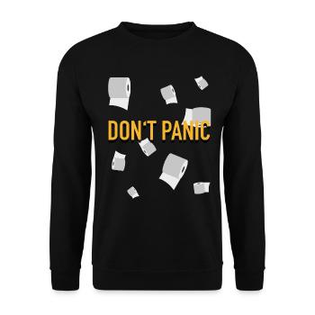 Papier toilette - Pas de panique - Sweat-shirt Unisexe - noir - Devant - Alina (178cm) & Michal (187cm)
