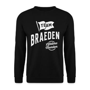 Team Braeden Lifetime Member - Unisex Sweatshirt - black - Front - Alina (178cm) & Michal (187cm)